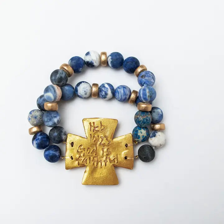 Hidden Truth Blue Sodalite with Anna Cross bracelet