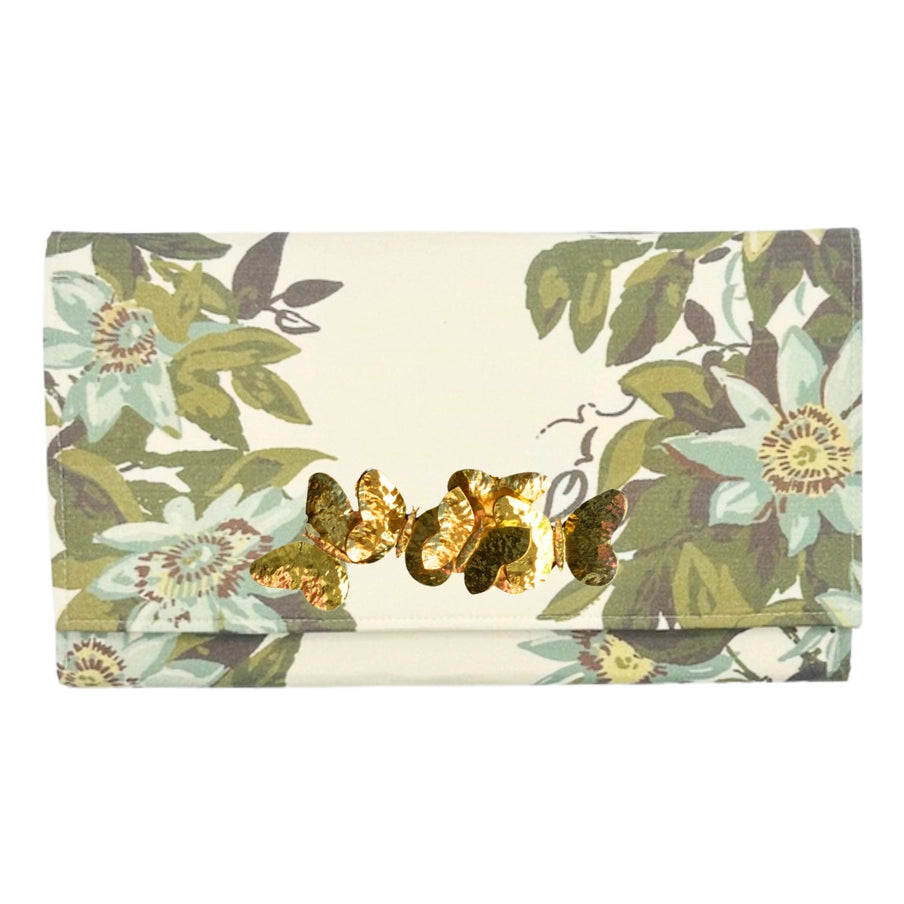 Garland Bags Floral Clutch Purse w/ butterflies