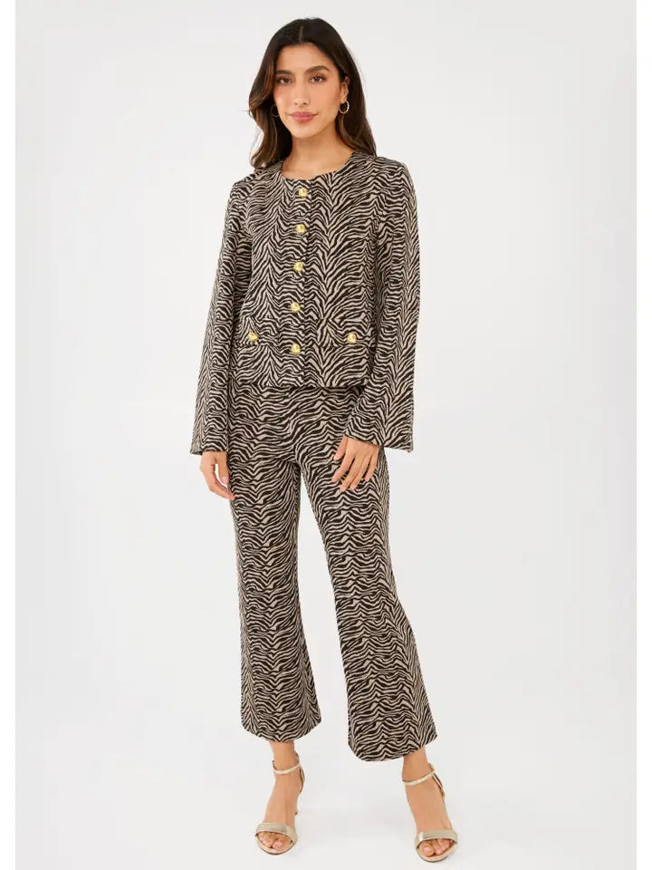 Abbey Glass Blake Pant Zebra Jacquard