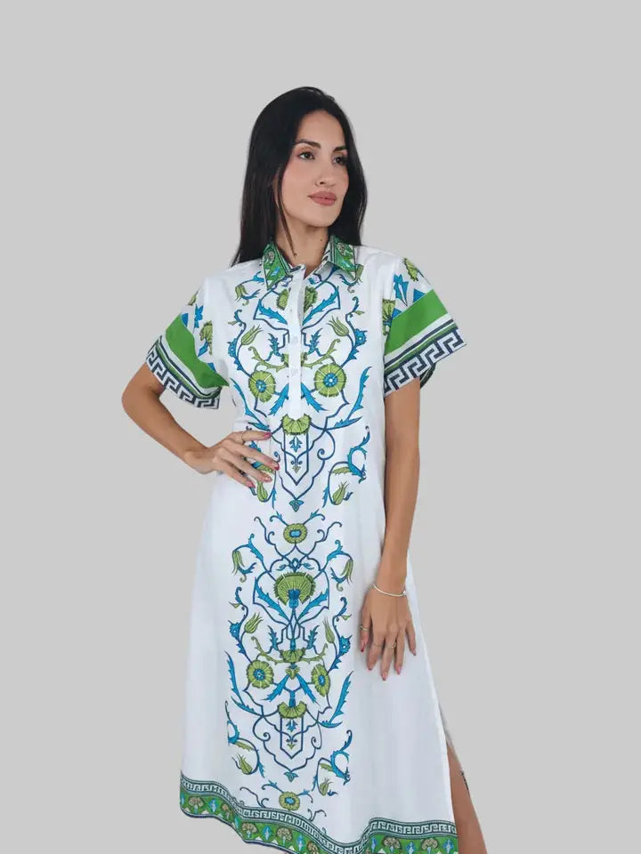 Sienna Midi | Granada Green dress