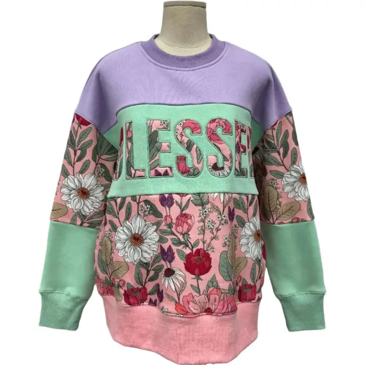 Blessed fleece lined top and pant Set