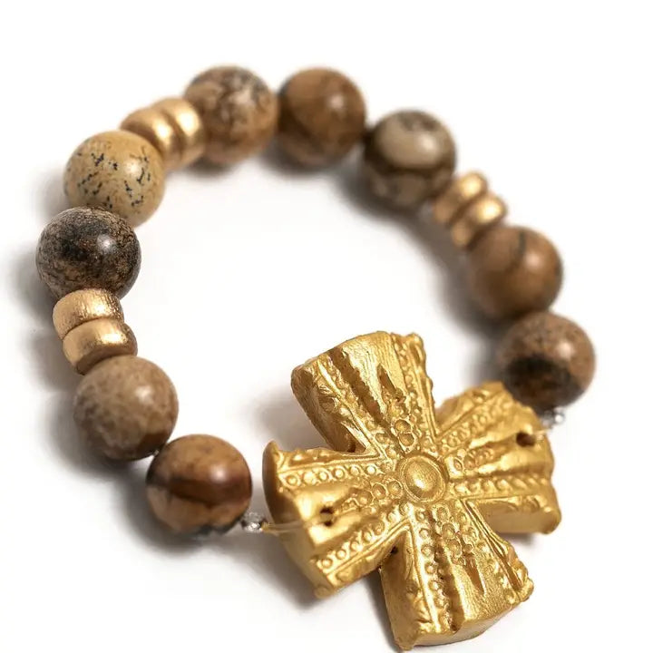 Hidden truth Picture Jasper with Rachel Cross Bracelet