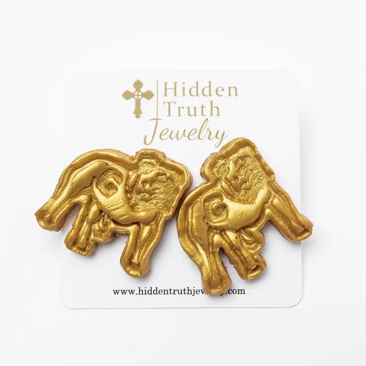hidden truth bulldog stud earrings