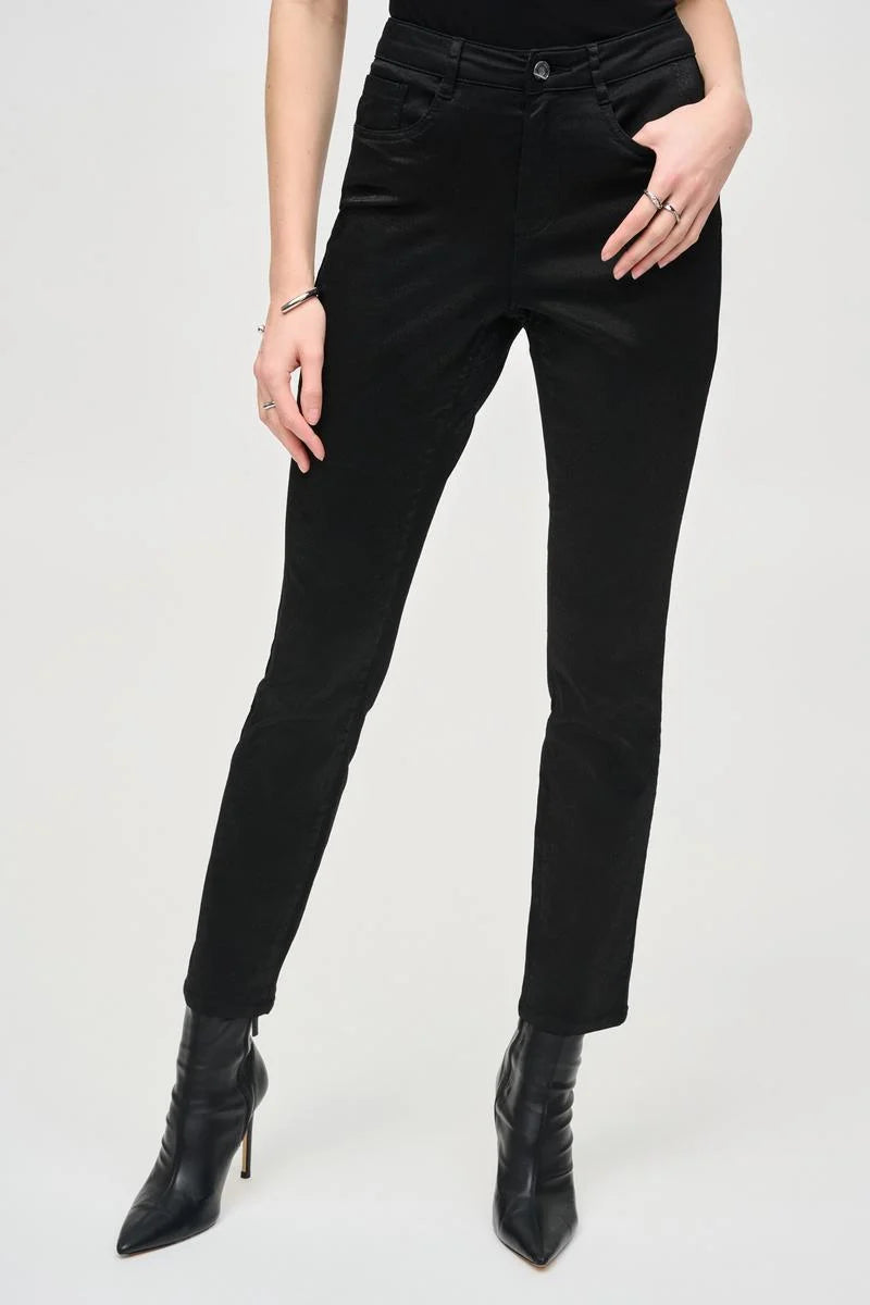 joseph ribkoff foiled denim pants