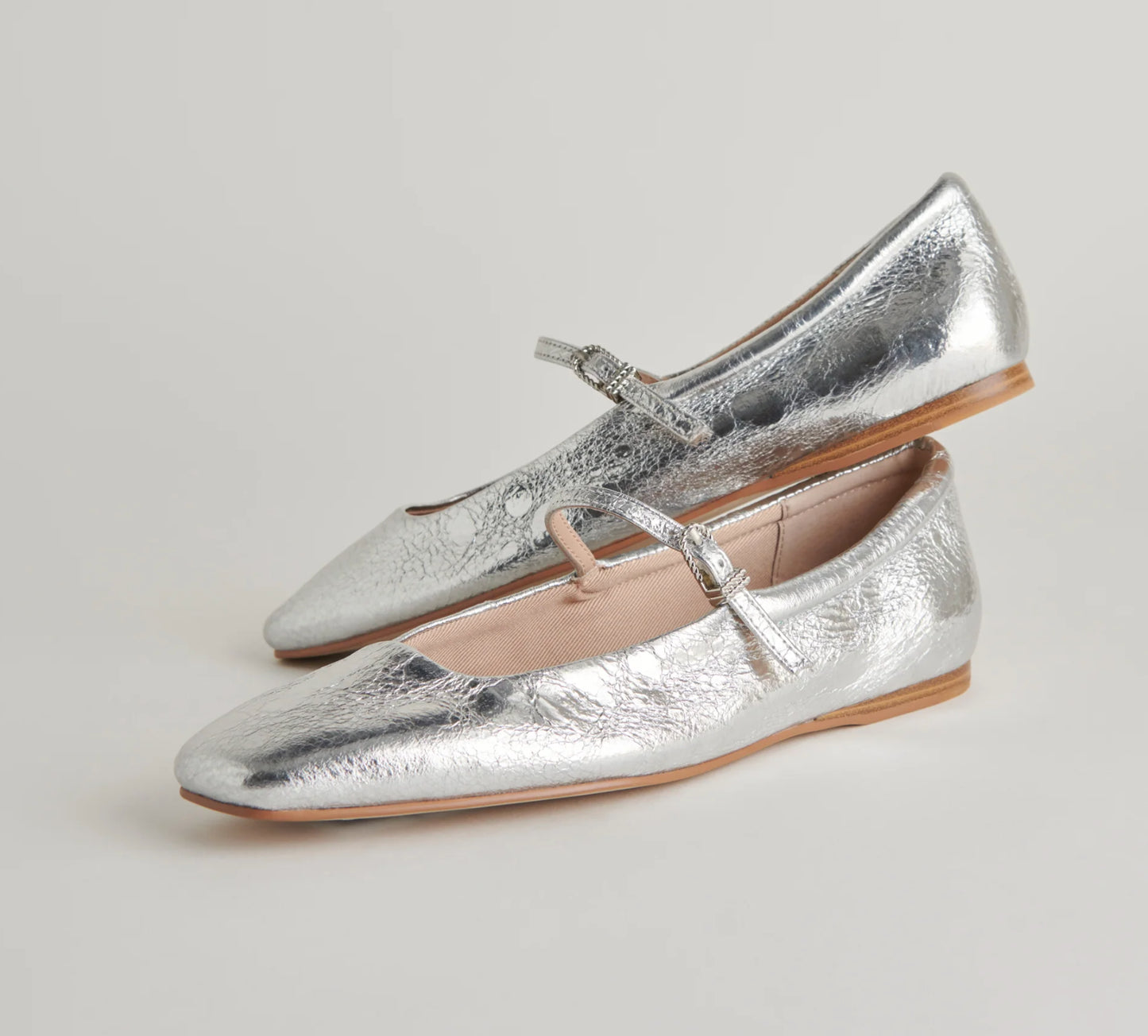 Dolce Vita silver reyes flat shoes