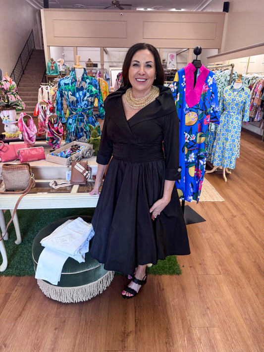 Jessica black dress fit and flare