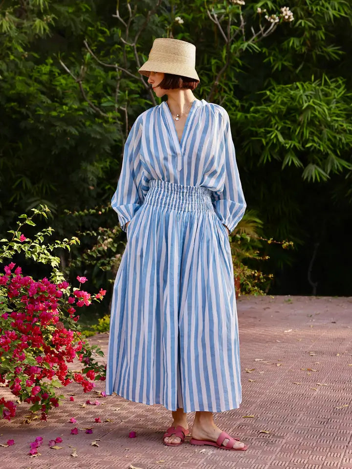 Porto Skirt Blue Stripe
