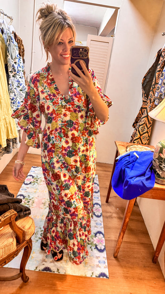 soliel dress fall floral