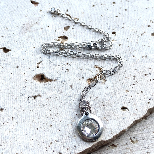 Swarovski Crystal Necklace, Bridal, Boutique, Silver