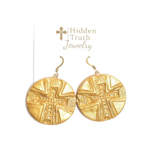 hidden truth Leah Cross Dangle Earrings