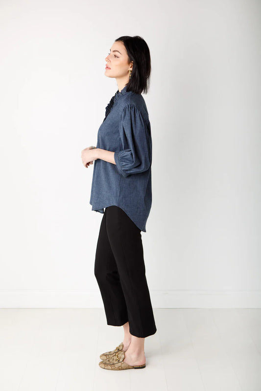 Laura stretch denim top holly shae