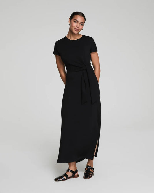 Spanx Black Tie-Waist Maxi Dress