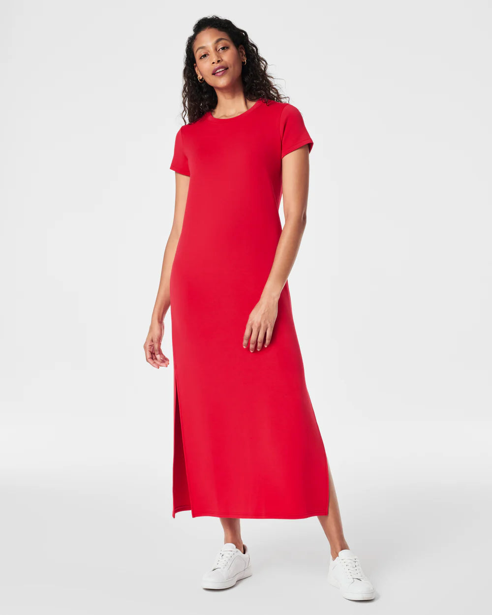 Spanx air essentials red maxi dress