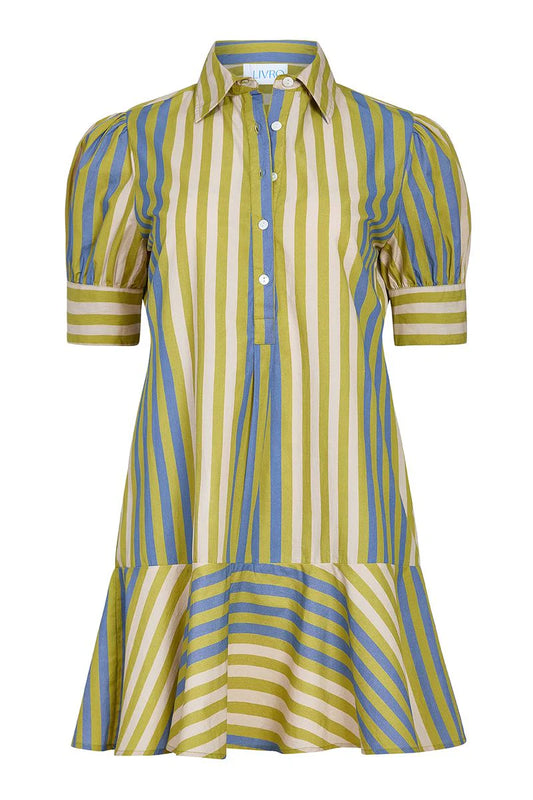 Liv Dress- Chartreuse Stripes Livro