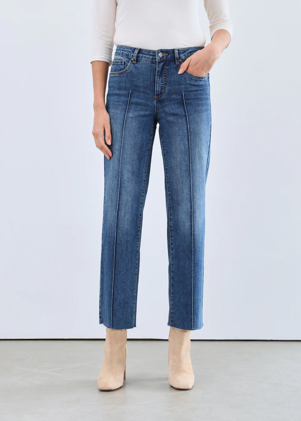 fdj Olivia Wide Ankle Denim, Vintage Wash pant