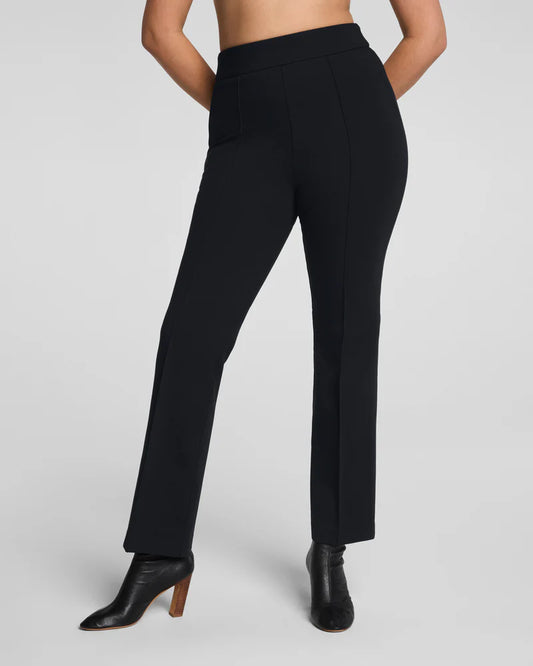 Spanx Black Ponte Kick Flare Pant with Pintuck