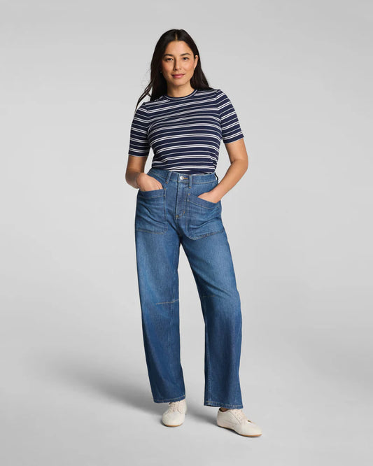 spanx utility barrel jeans ltwt oceanic