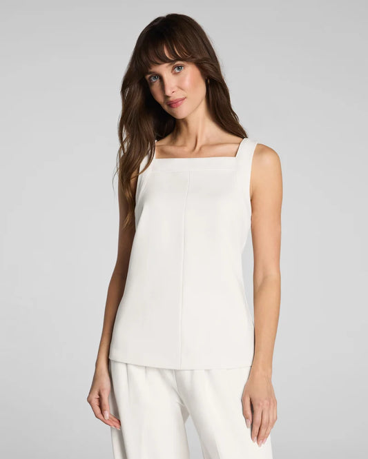 Spanx Ivory Square Neck Top