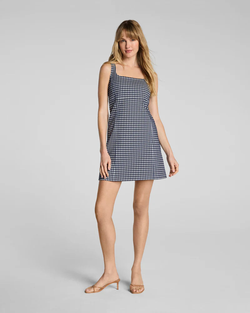 spanx square neck mini dress