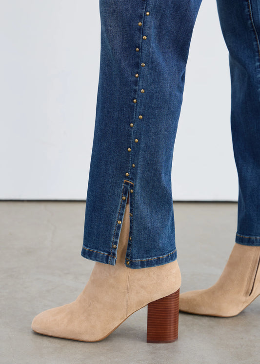 fdj Pull-On Straight Ankle Denim, Medium Dark 2477669 pant