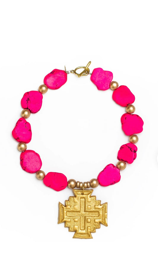 Hidden truth pink necklace