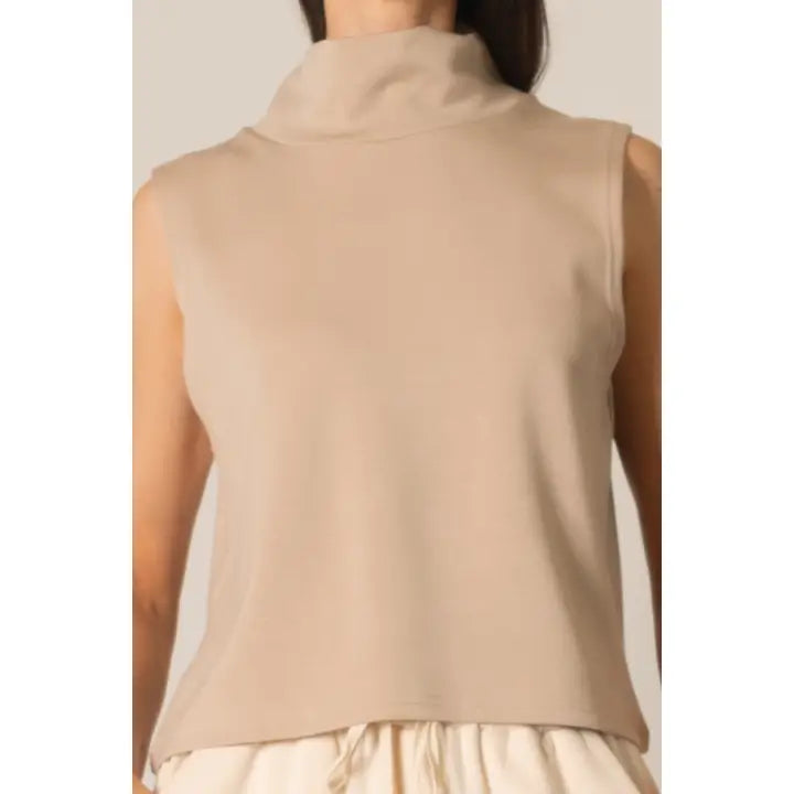 Cowl Neck Sleeveless Top