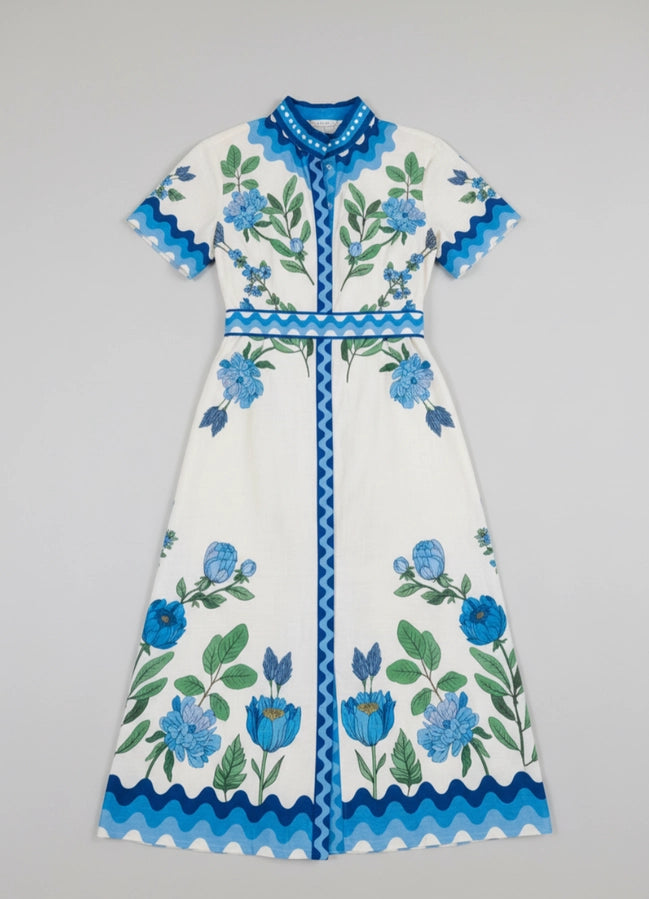 Sydney Shirtdress | Wildflower Blue dress