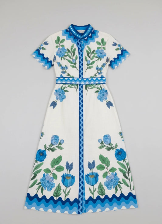 Sydney Shirtdress | Wildflower Blue dress