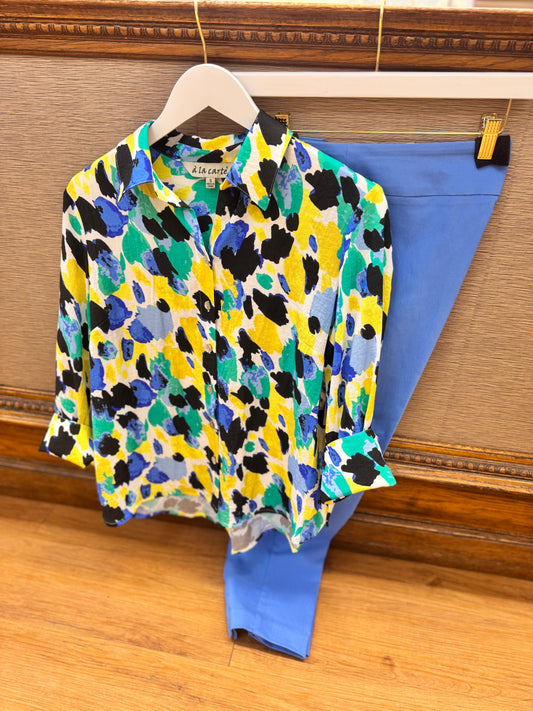 thin her ankle pant in cornflower