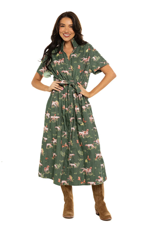 holly shae bria dress -green cord
