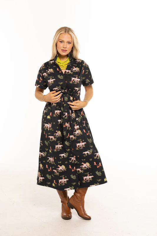 holly shae bria dress dogs on the hunt black