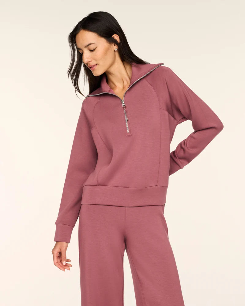 Spanx Rum Raisin Half Zip
