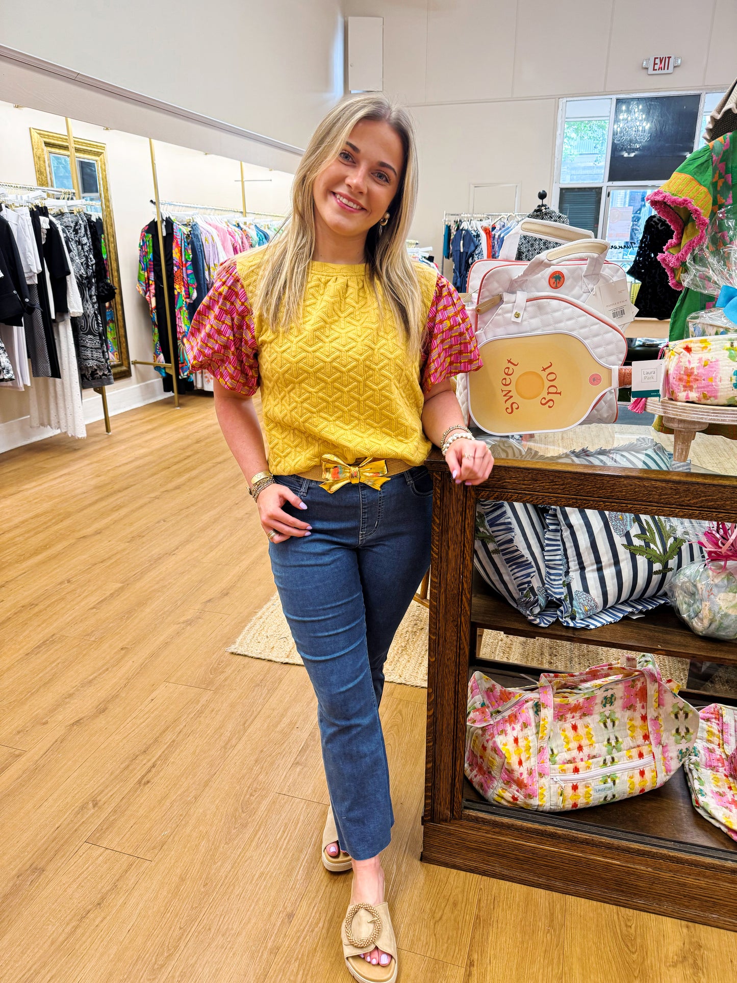 ivy jane knitted puff sleeve top