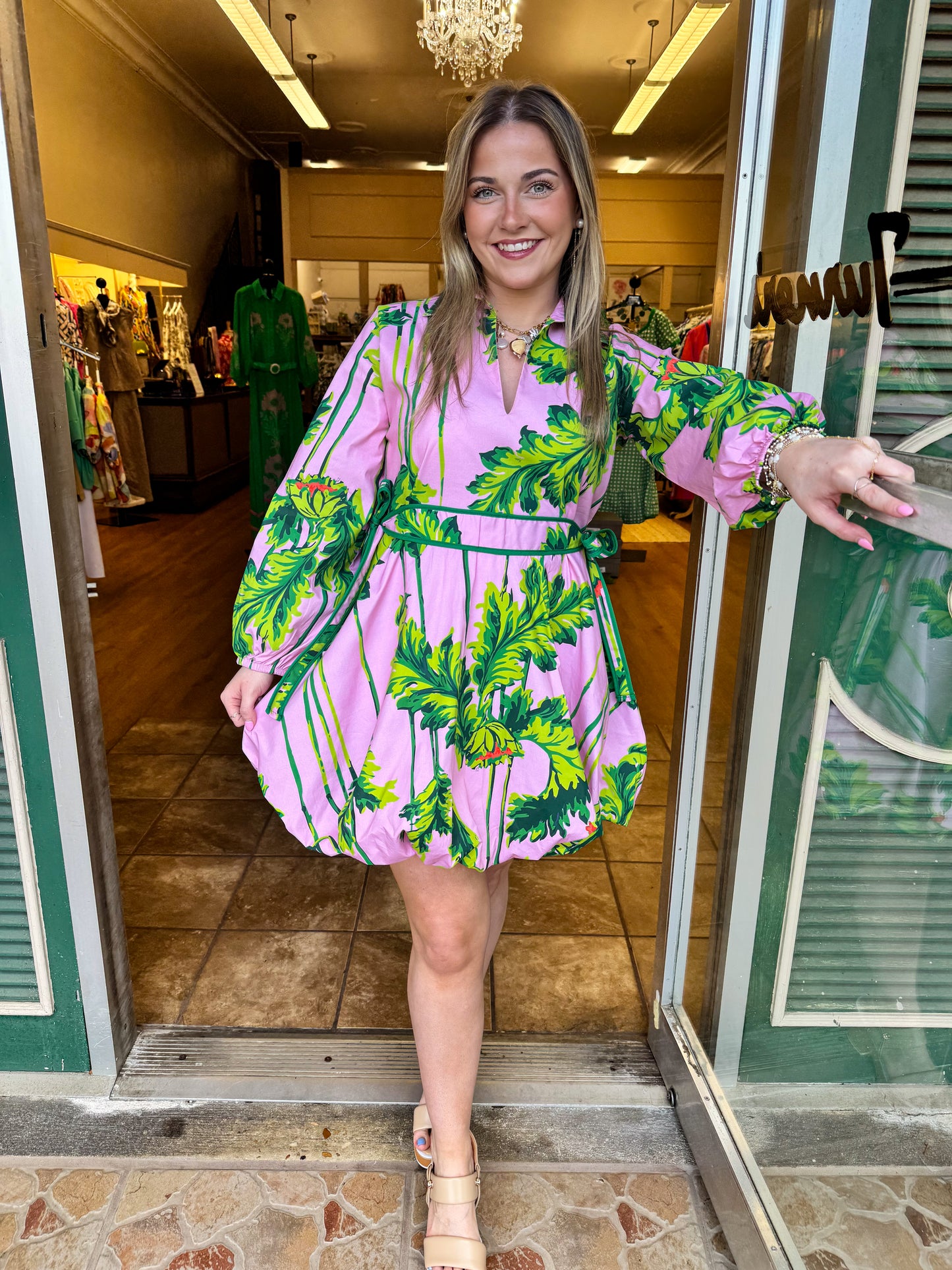 House of MBR  Pink Regency© Birdie Bubble Short dress