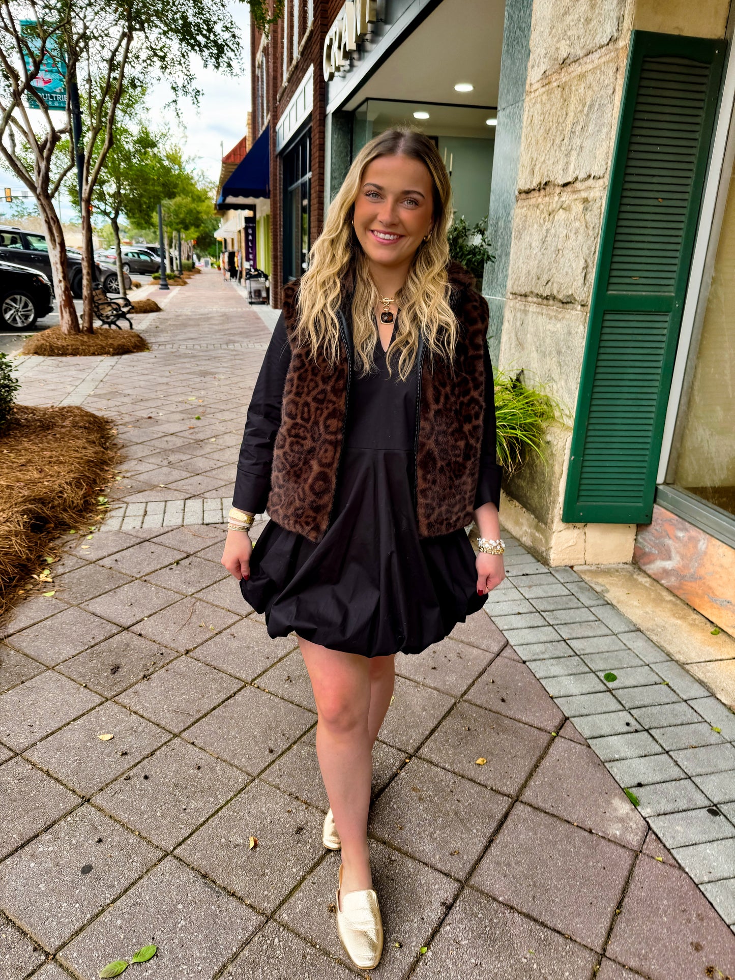 Uptown bubble dress black