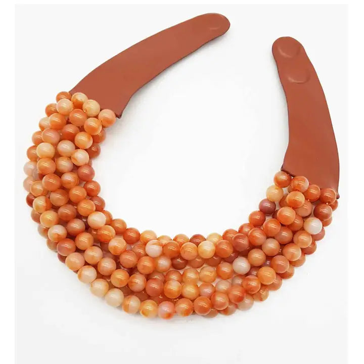 Chunky Beaded Layered Necklace con