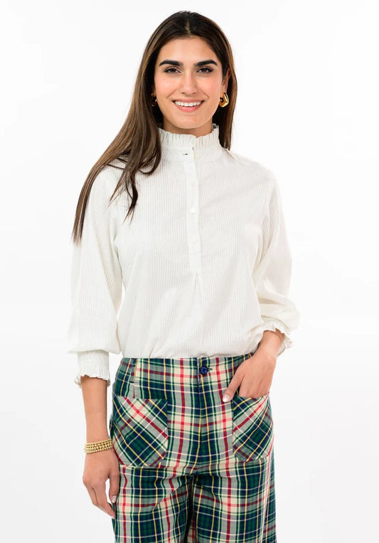 Ivy Jane Metallic Stripe Long Sleeve Top