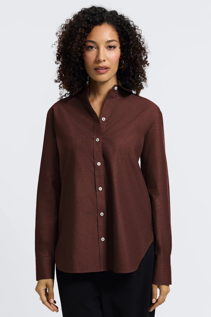 Meghan No Iron Pinpoint Long Sleeve Shirt