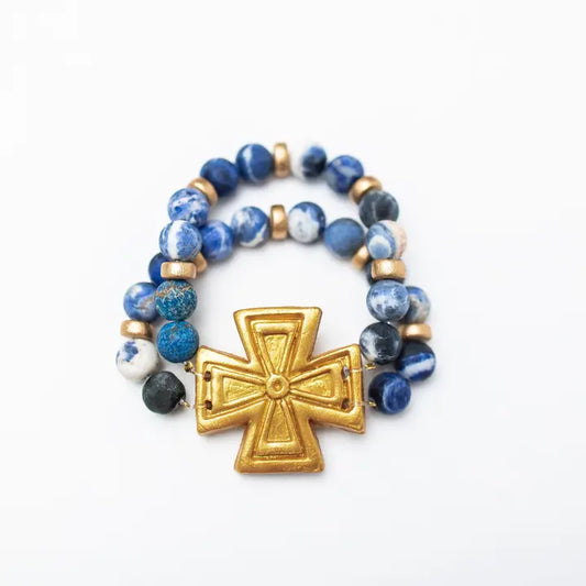 Hidden Truth Blue Sodalite with Anna Cross bracelet