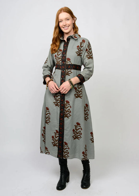 ivy jane double bordered buttons dress