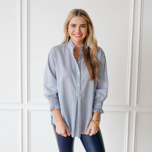 caryn lawn kimberly forest stripe top