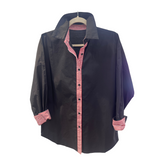 caryn lawn katherine top black and red O/S