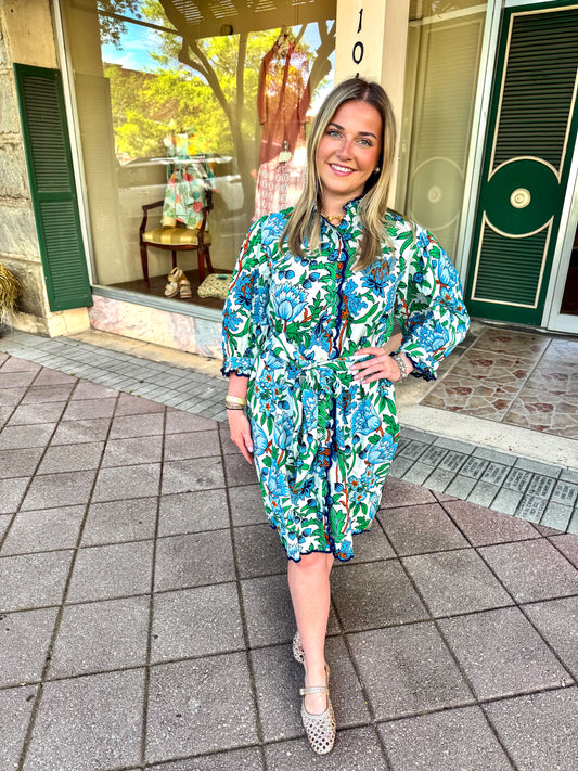 IJ scallop front dress
