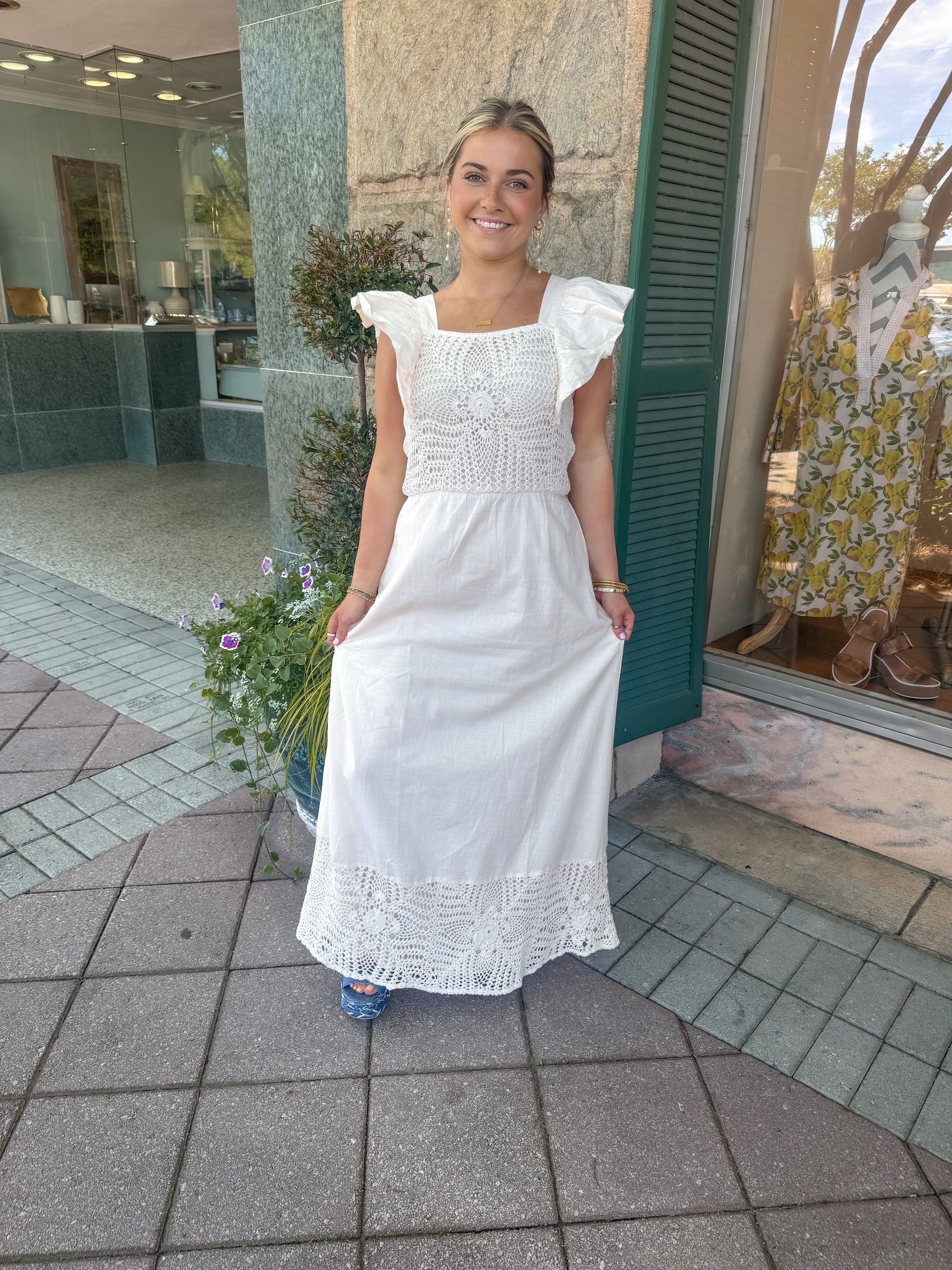 anna cate maxi dress Anna Cate Blue Tiger Print Maxi I Would Never