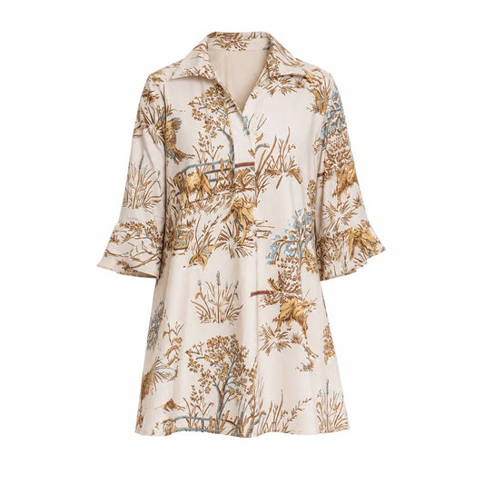 house of mbr maple field and feather ruthie shird dress short w/ sash