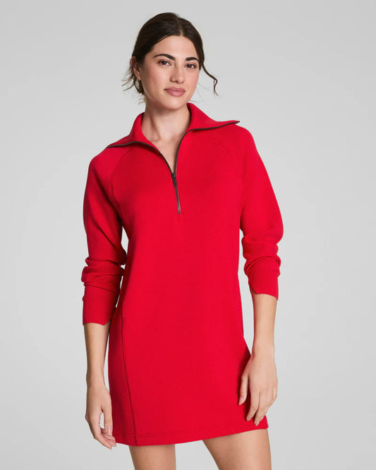 AE half zip dress RED