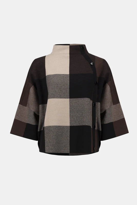 Plaid Mock Neck Shirt Style 254976