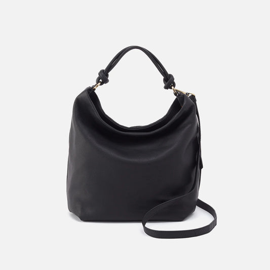 Lindley Hobo soft pebbled leather black purse