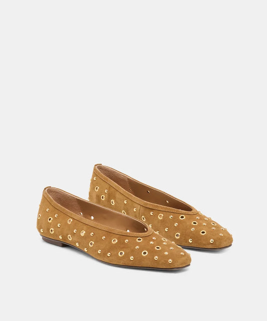 Dolce Vita Caret Stud Lt Brown Suede Shoe