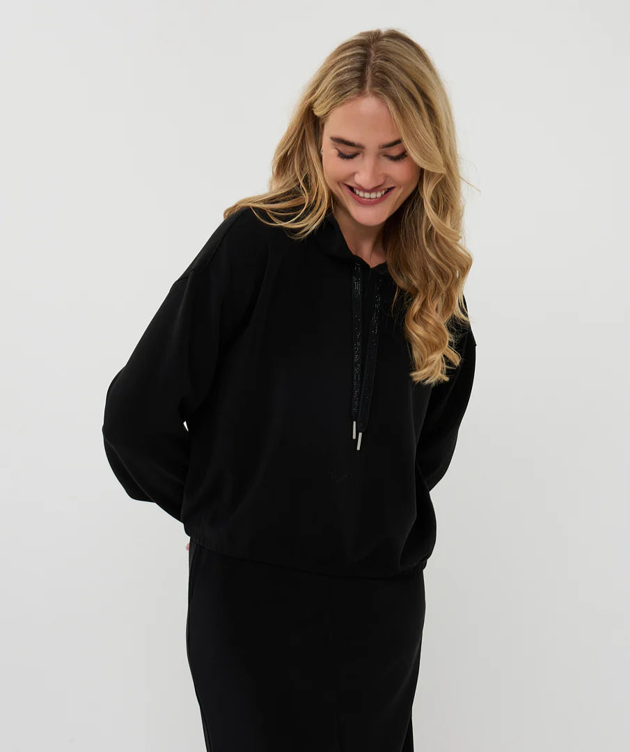 esqualo modal hoodie black